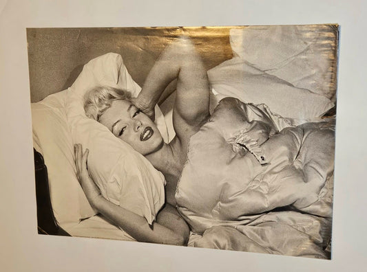 Vintage Marilyn Monroe Bedroom Poster Black & White 20x28 Wall Art
