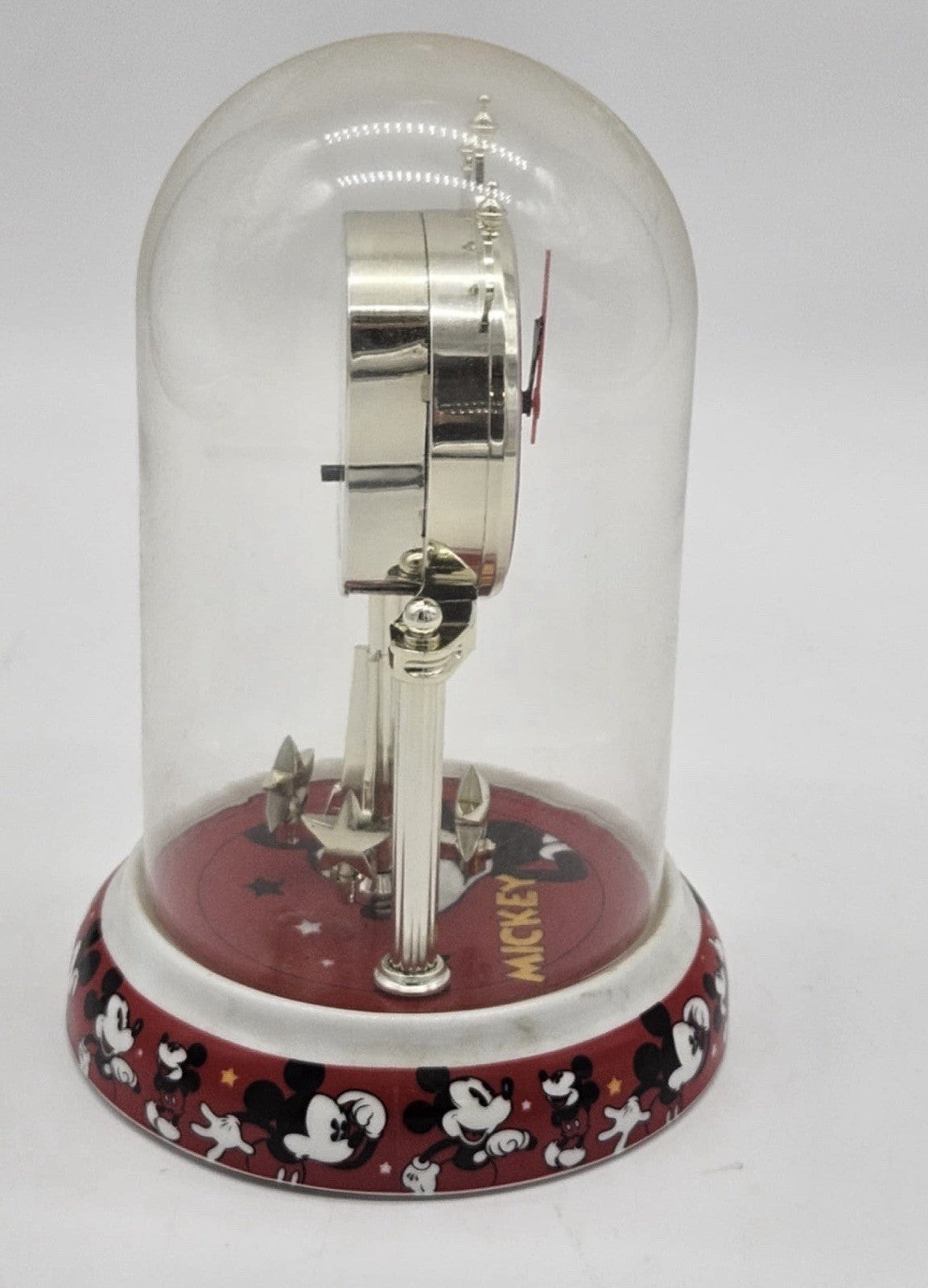 Disney Mickey Mouse Collectible Clock Glass Dome