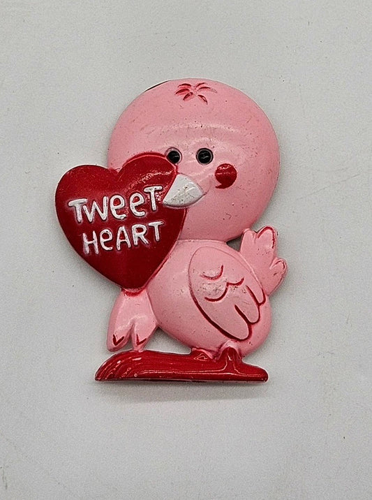 Vintage Pink Cupid “Sweet Heart” Valentine Magnet Cherub Decor