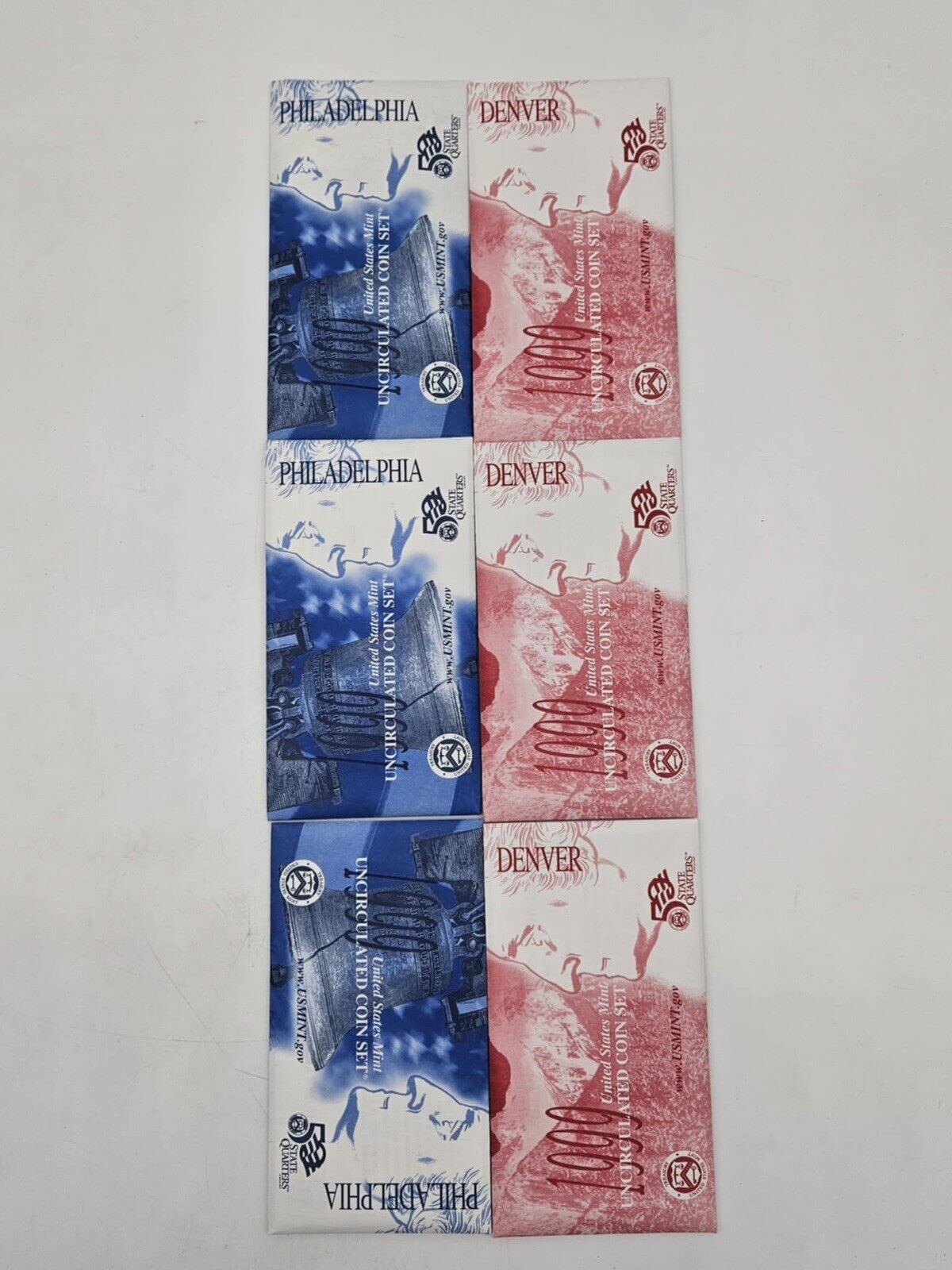 Lot of 6 1999 Uncirculated Coin Set U.S Mint Original Government Packaging JB01