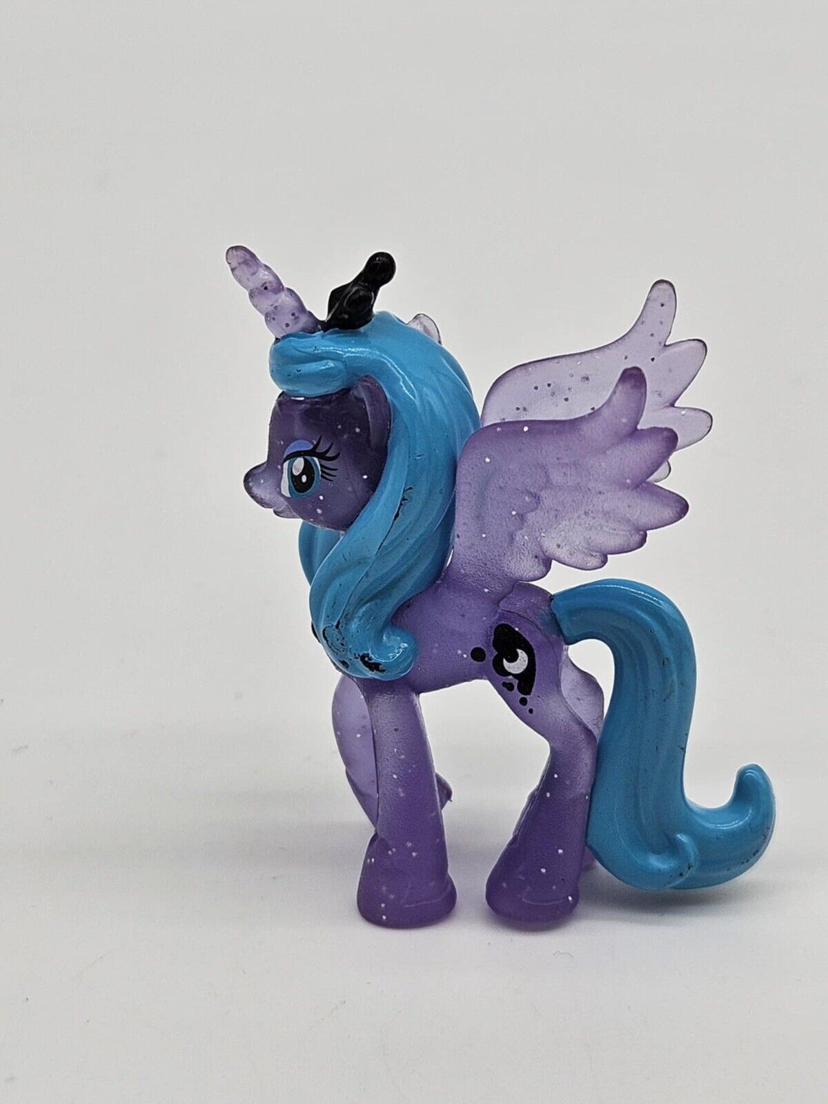 My Little Pony Blind Bag Princess Luna transparent glitter mini figure 2"