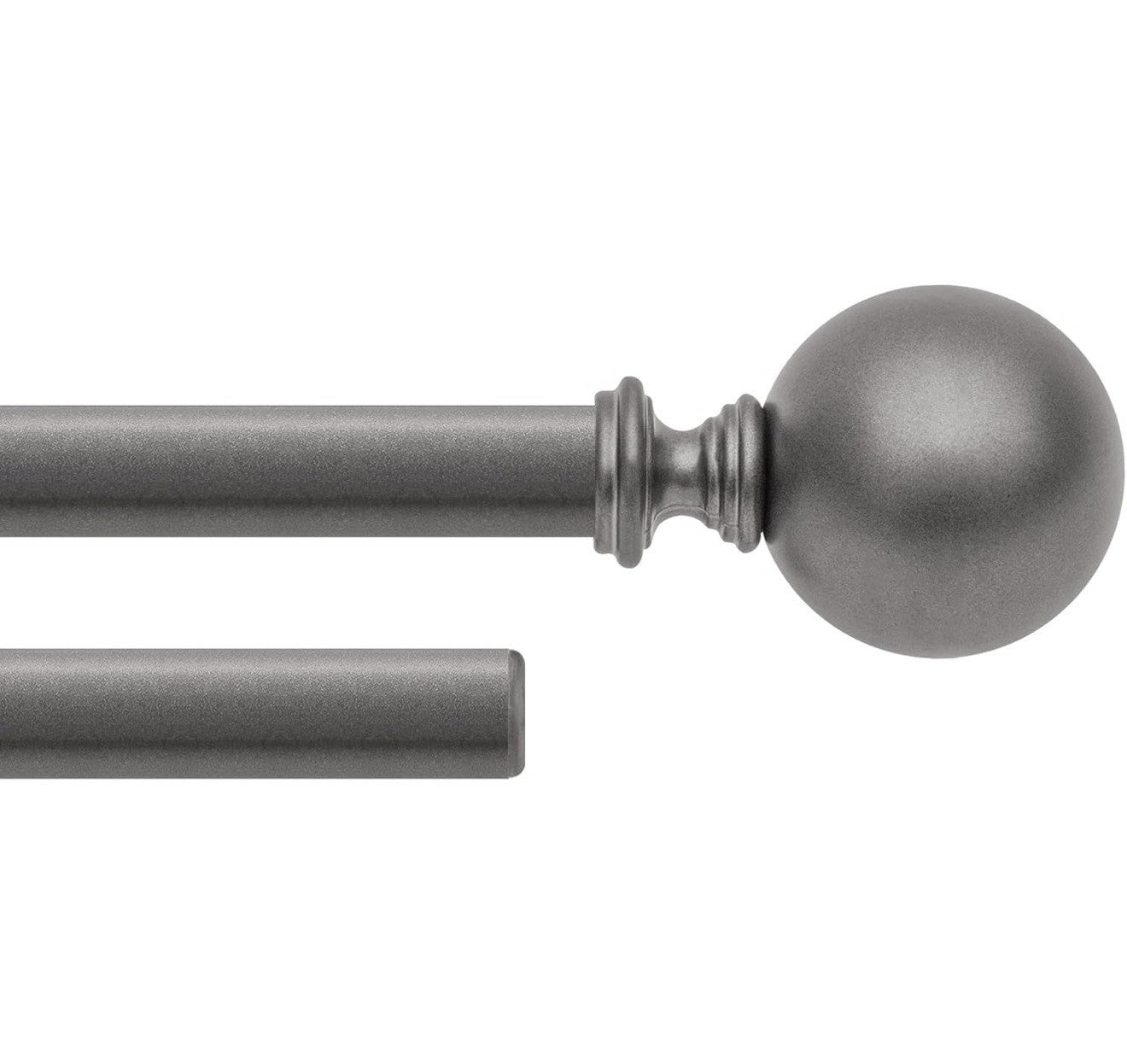 Deco Window 1 Pc 36”-66” Extendable Double Curtain Rod with Bracket