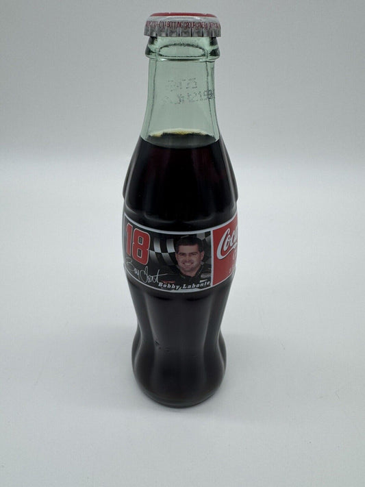 1998 COCA - COLA RACING FAMILY #18 BOBBY LABONTE 8 OZ  GLASS COCA COLA  BOTTLE