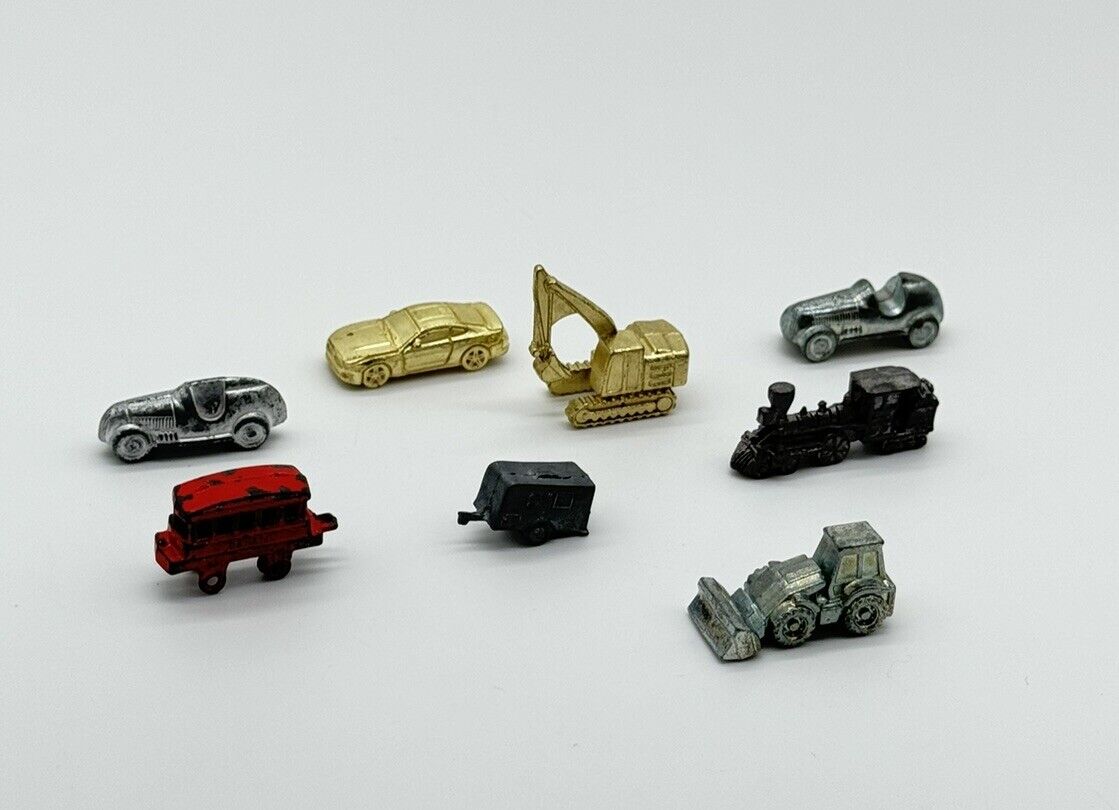 Vintage Lot of 8 Metal Tokens Figurines