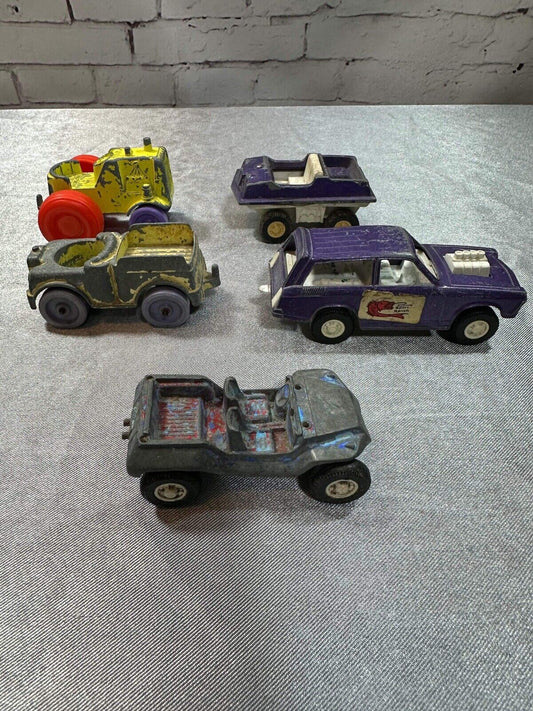 Lot of 5 Very Old Vintage Tootsie Toy Cars