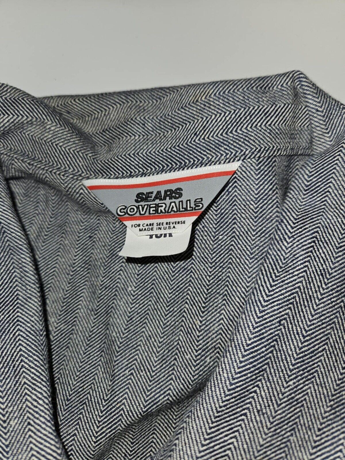 Vintage 50s Sears Hercules Coveralls Mens 48R Herringbone Twill Denim Mechanic