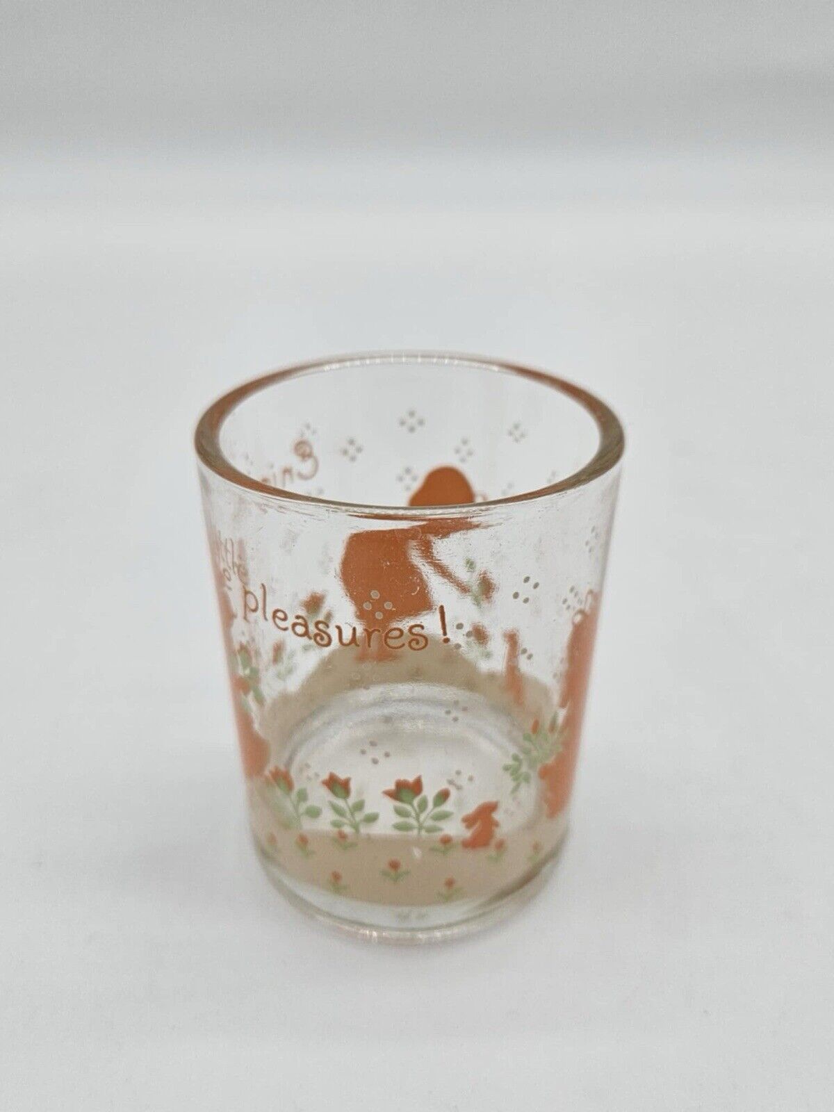 Vintage Candle Holder Silhouette Children "Enjoy Life’s Little Pleasures"