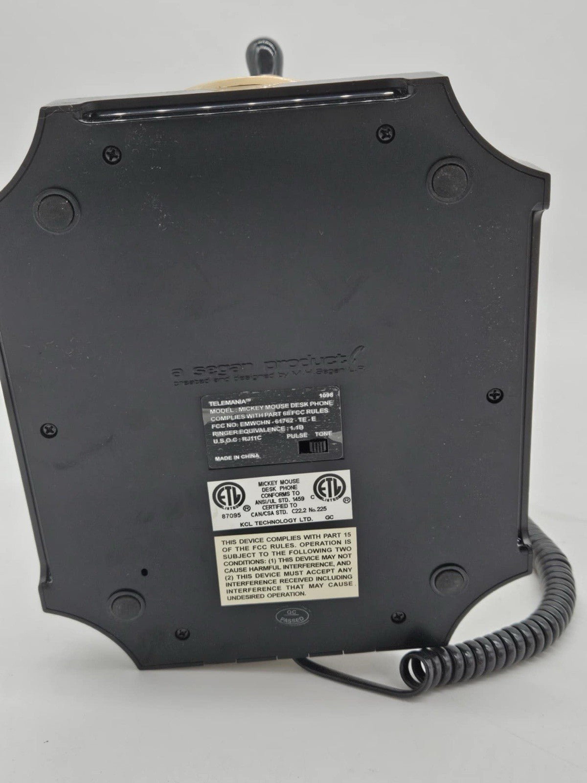 Vintage Disney Mickey Mouse Telephone Push Button Phone Eagan Desk Phone
