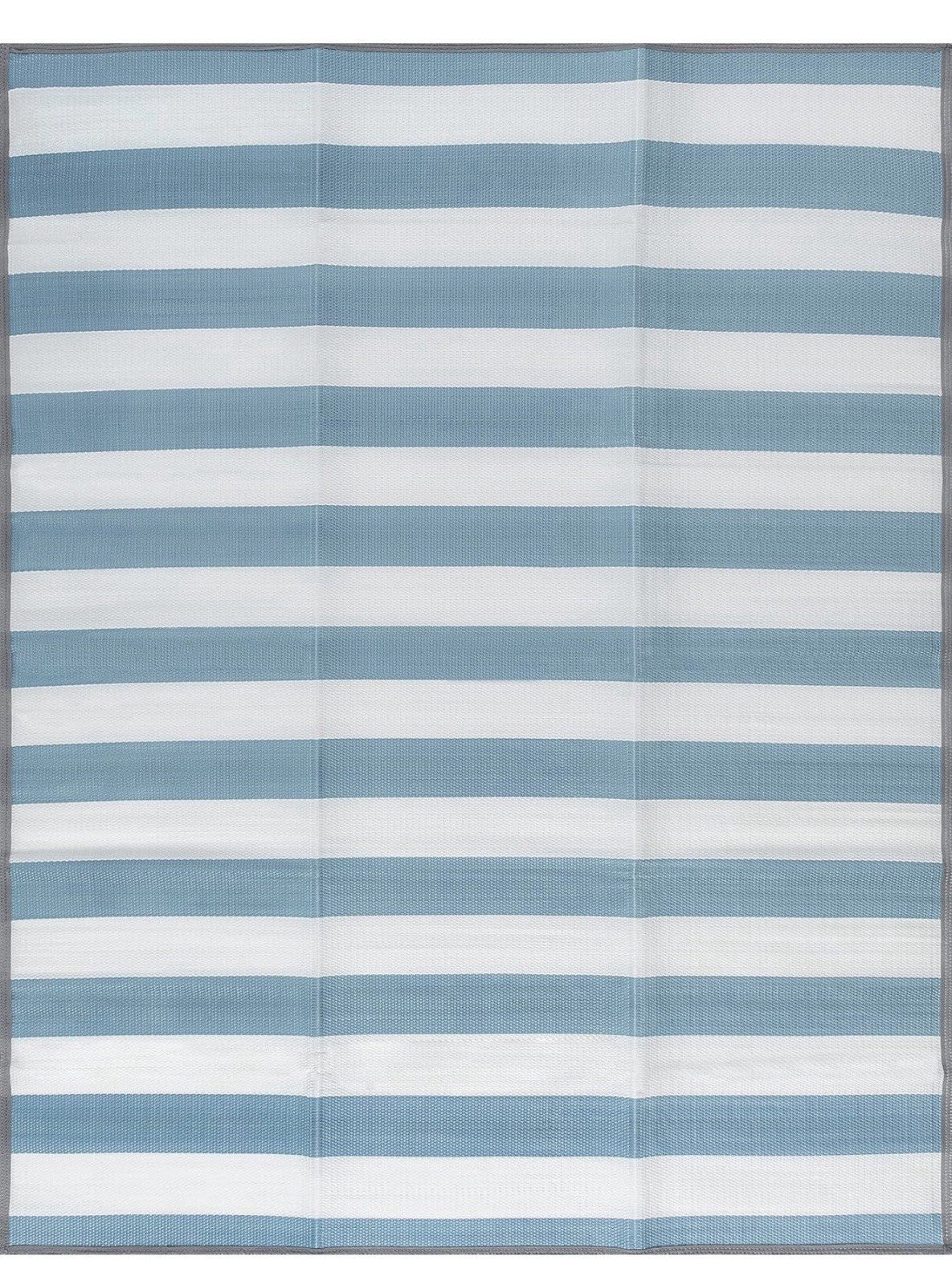 Tayse Rugs Luna Outdoor Area Rug LNA1135 9' x 12' Reversible Striped Aqua