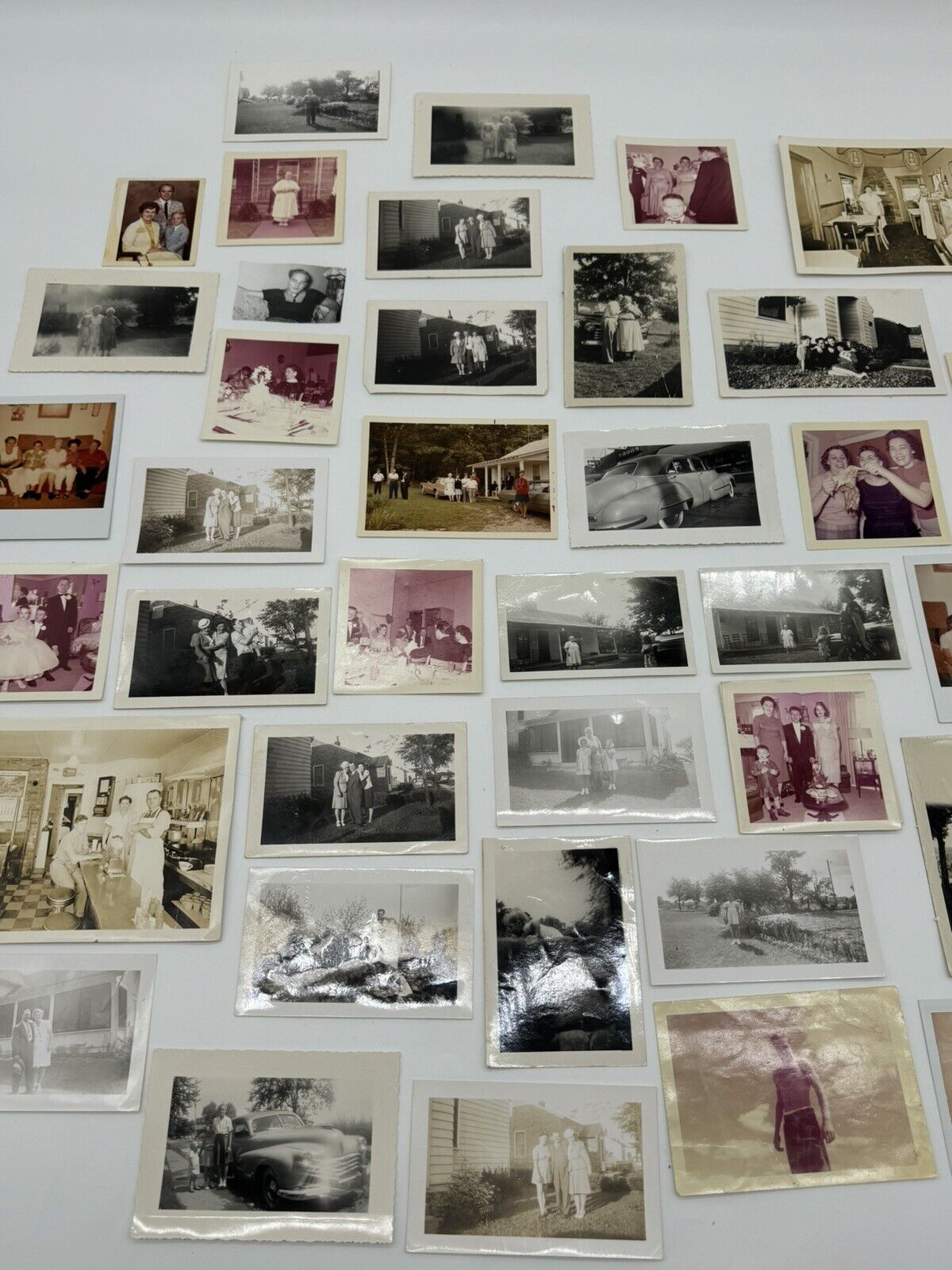 Lot of 40ish Vintage Photos 1940s-50s Pictures ~ Great Art Project Material