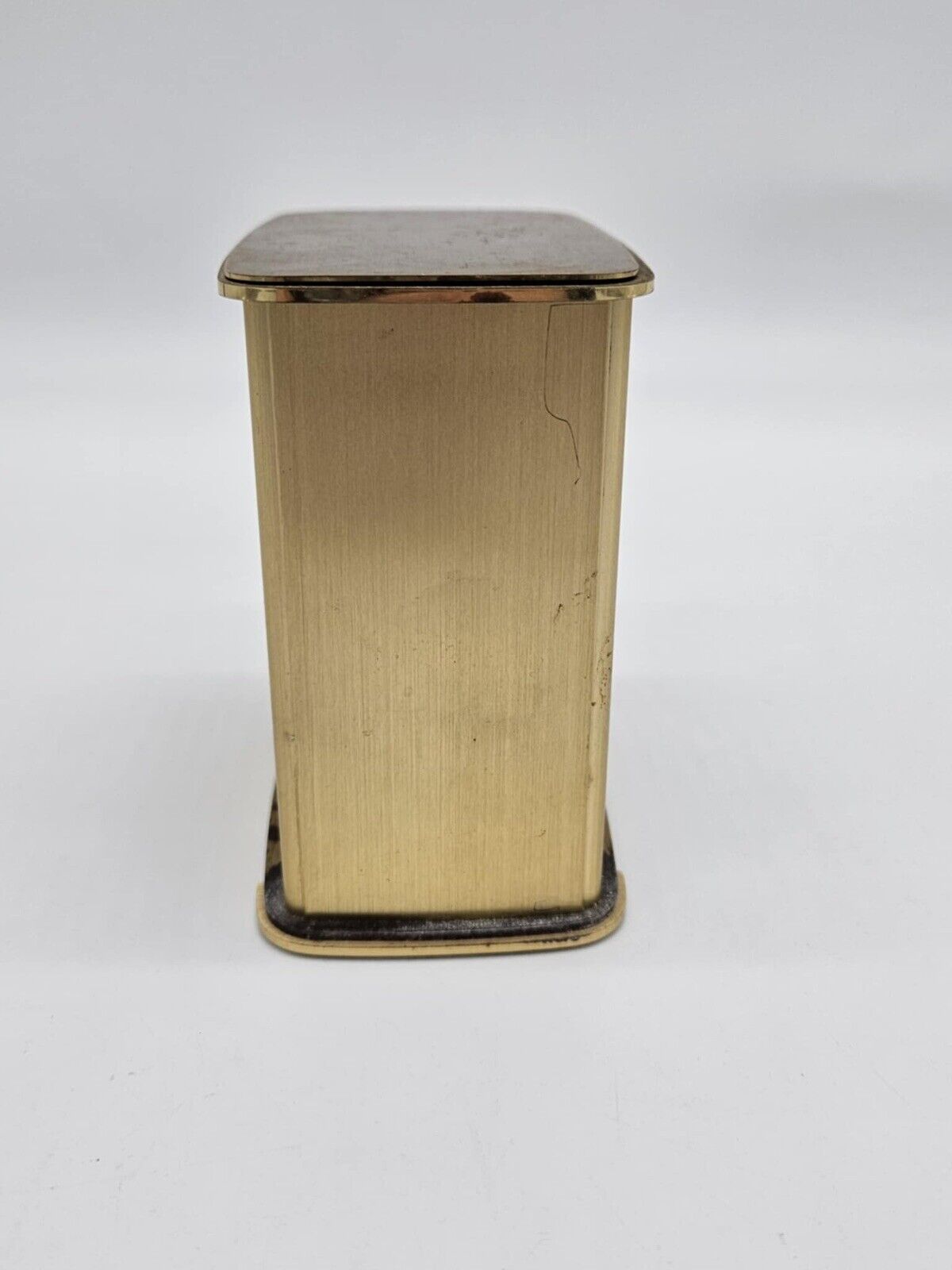 Tiffany & Co Brushed Gold Tone Porfolio Desktop Clock