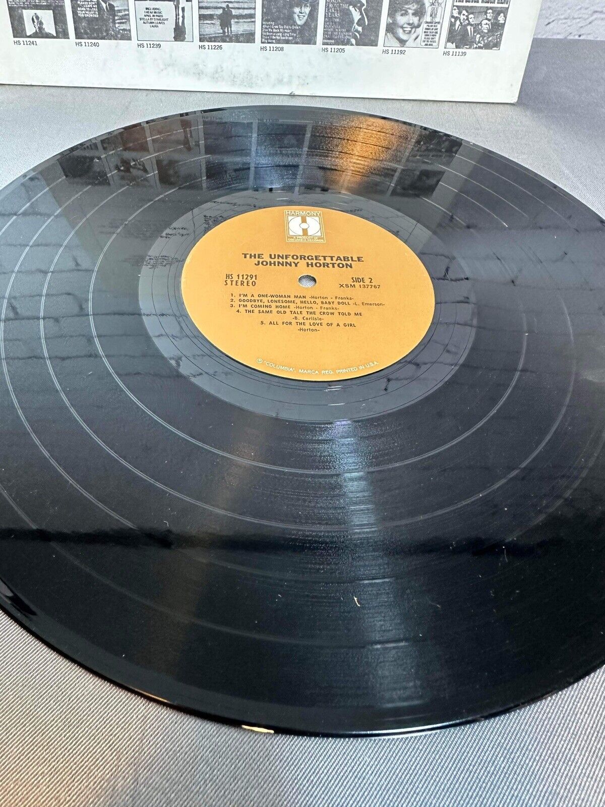 Johnny Horton  The Unforgettable Johnny Horton  Vinyl LP HS 11291