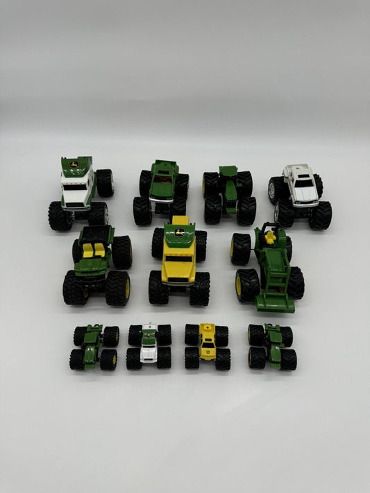 John Deere Toy Monster Treads Lot Of 11 Pieces -tractors
