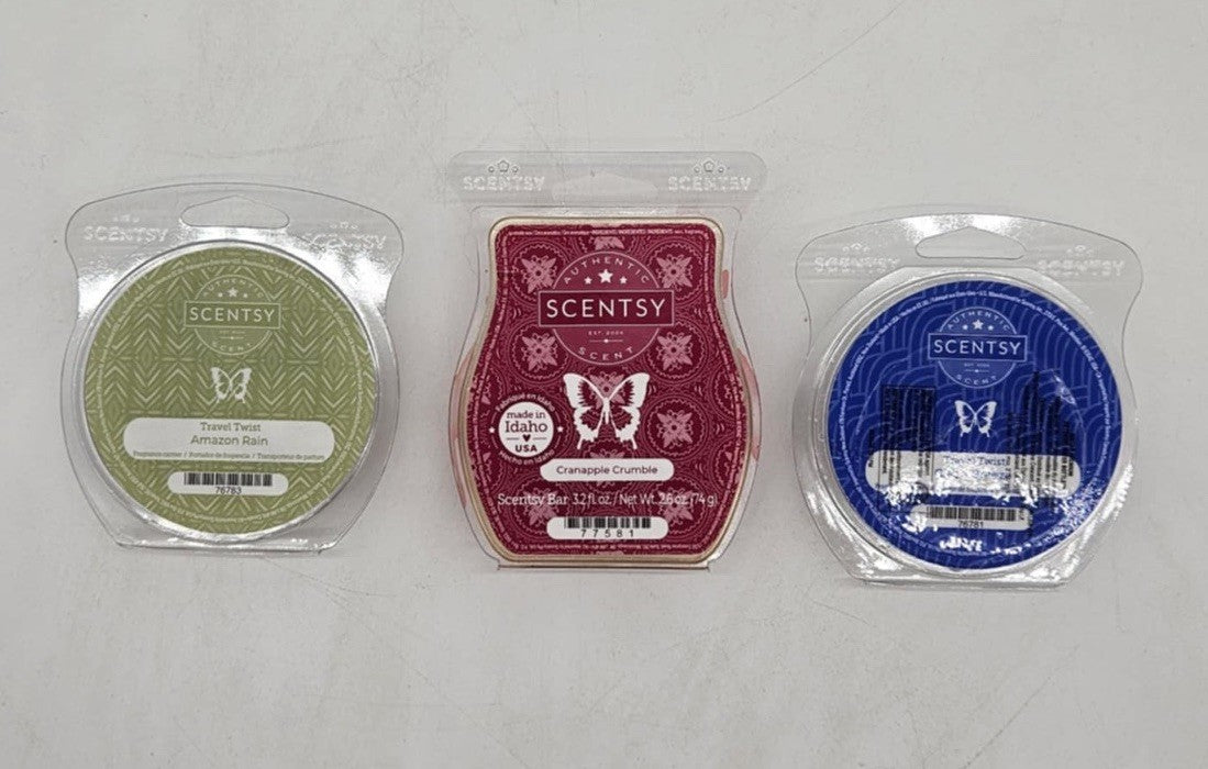 Lot of 3 Retired Scentsy Bar Scented Melts 3.2 Oz