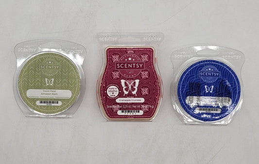 Lot of 3 Retired Scentsy Bar Scented Melts 3.2 Oz