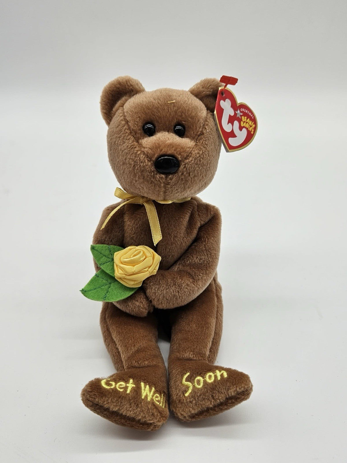 Ty Beanie Baby BANDAGE the Get Well Soon Bear (8.5 inch) MWMT Stuffed Animal Toy