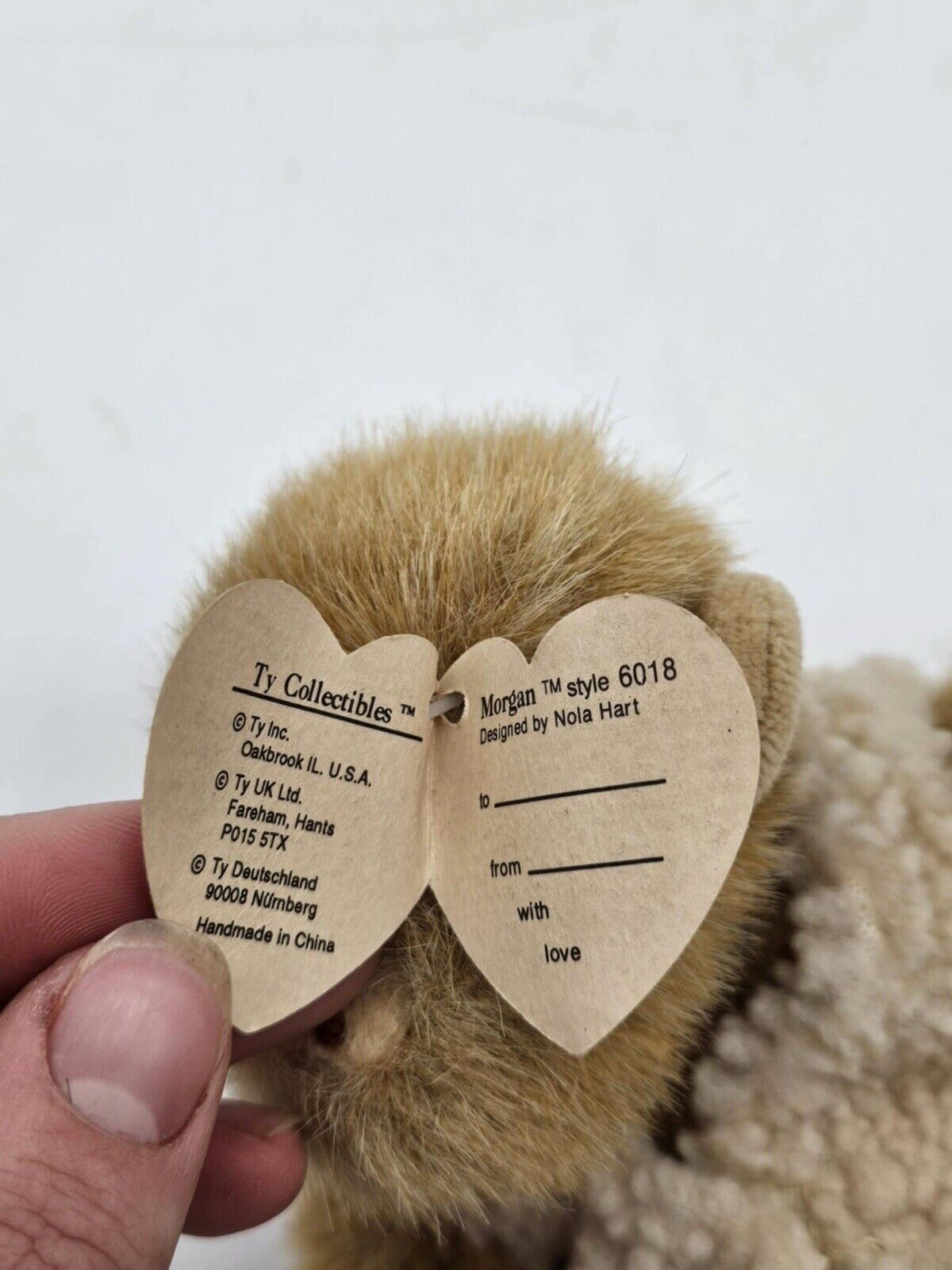 Ty Beanie Baby  8” Morgan Monkey Attic Treasure Collection Vintage 1993