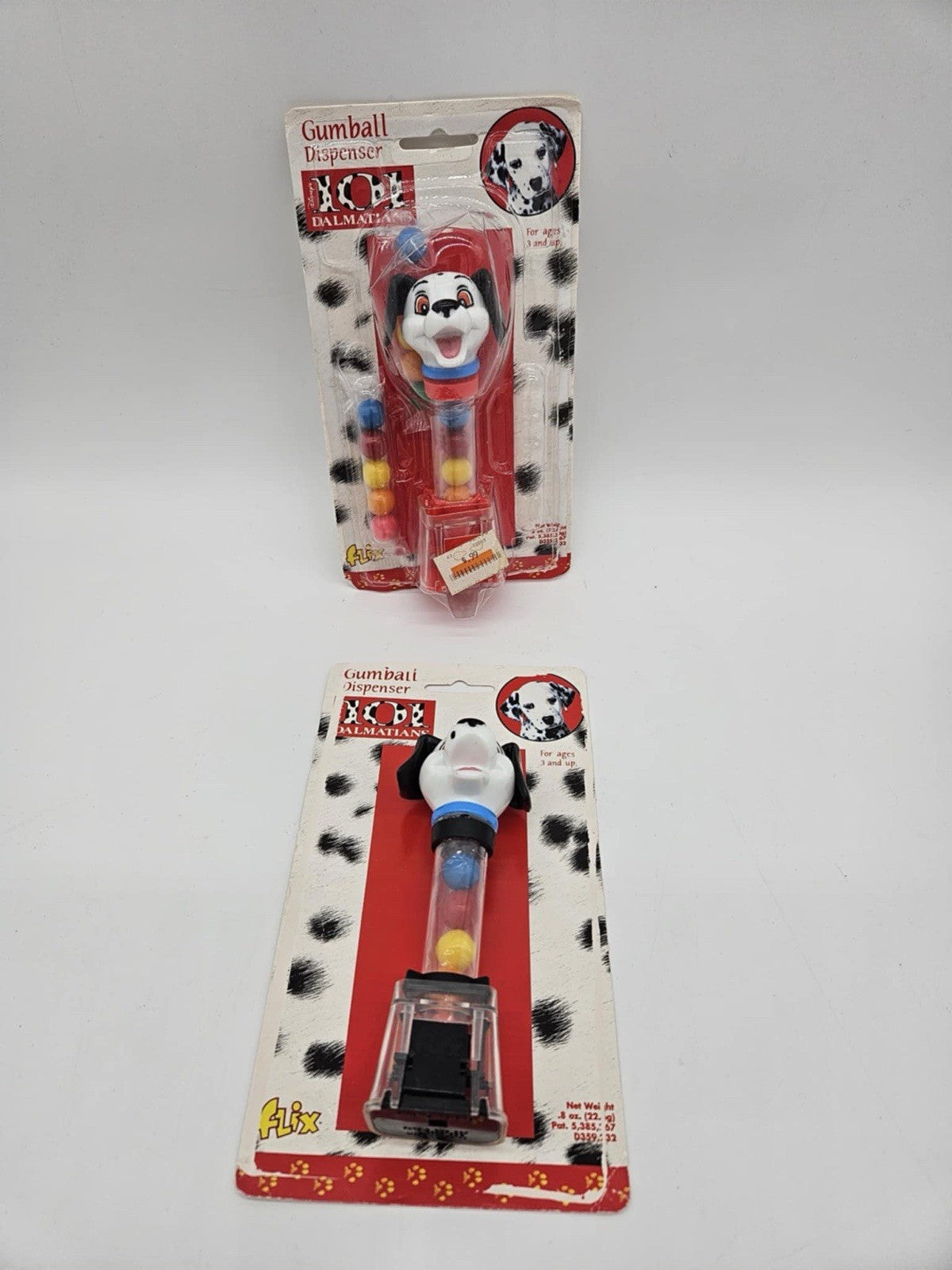 Vintage 1996 101 Dalmatians Flix Candy Factory Sealed Bubble Gum Dispensers