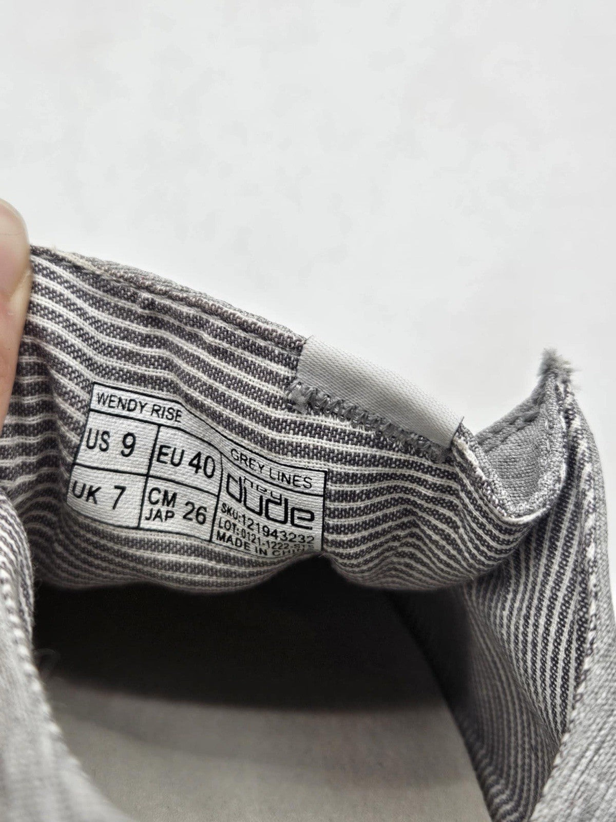 Hey Dude Wendy Rise Gray Linen Shoes Women Size 10 (gx575)