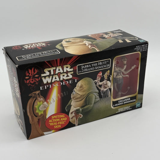 Star Wars Episode I Jabba the Hutt with 2-headed Announcer -Factory Sealed