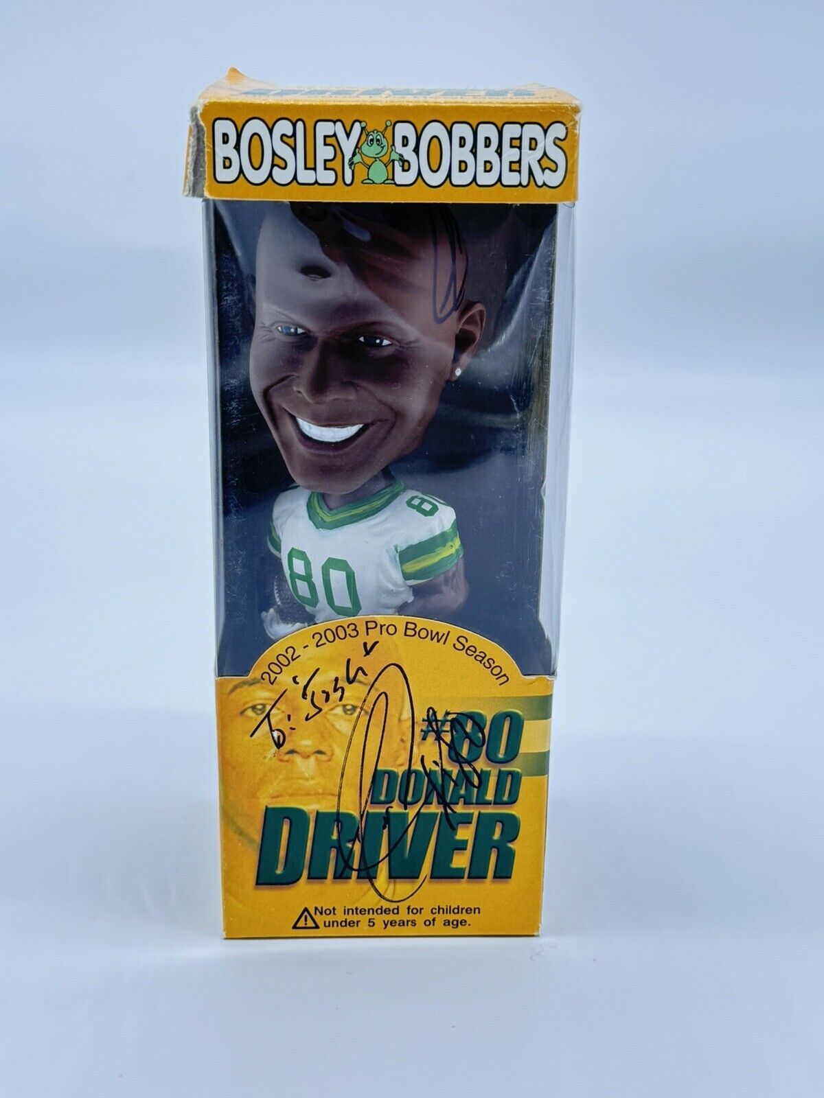NFL Bosley Bobbles Green Bay Packers Donald Driver Bobblehead ~ SIGNED