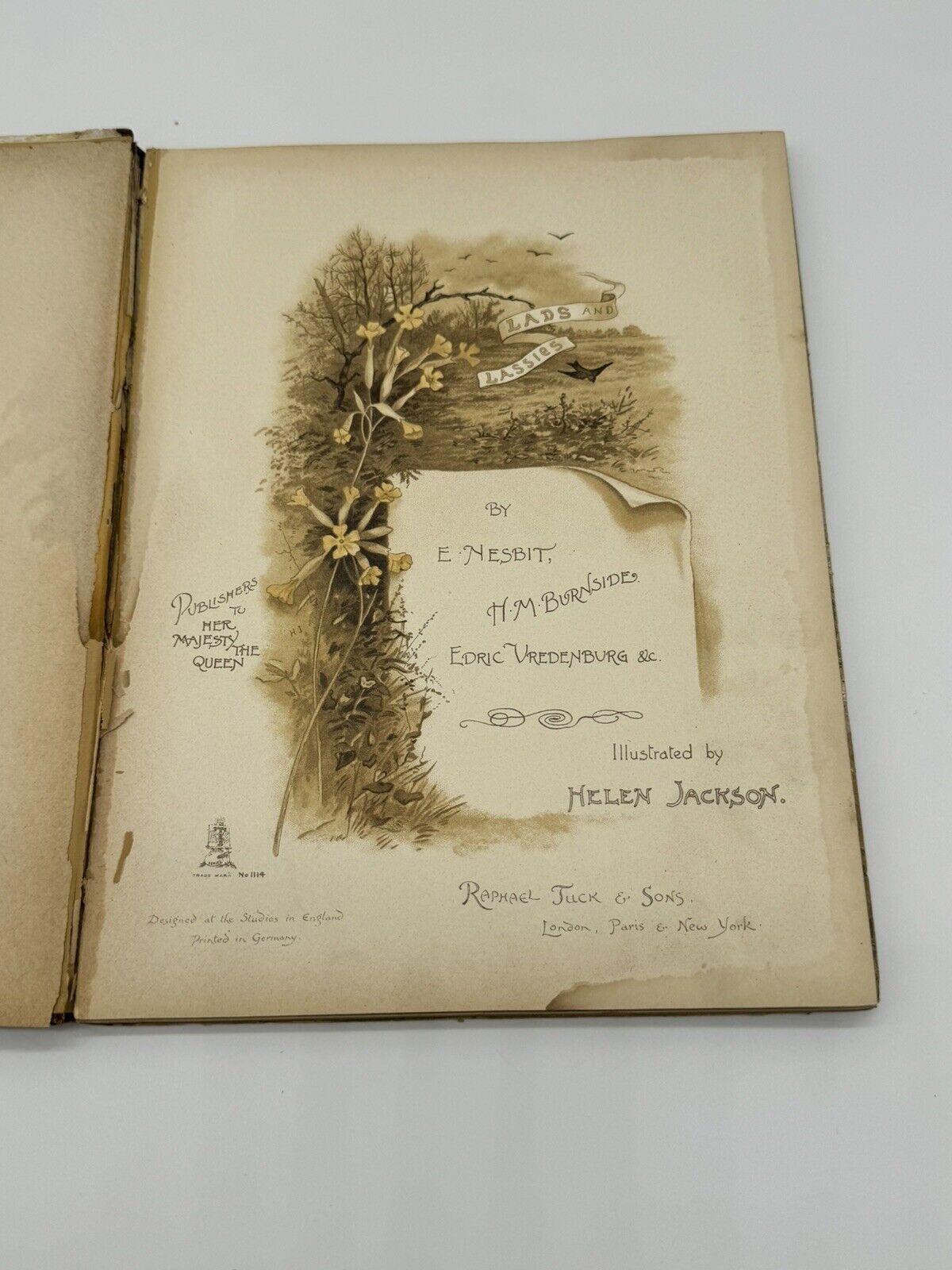 VERY RARE Little Lads and Lassies By E NESBIT Antique HC Book ~ 1800s