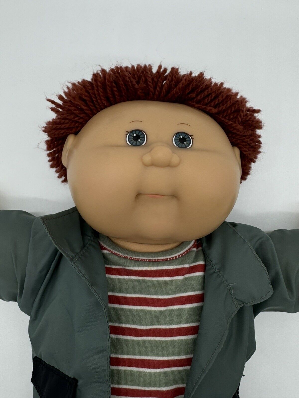 CUTE!! Vintage Cabbage Patch Kids Doll Brunette Boy w/ Blue Eyes