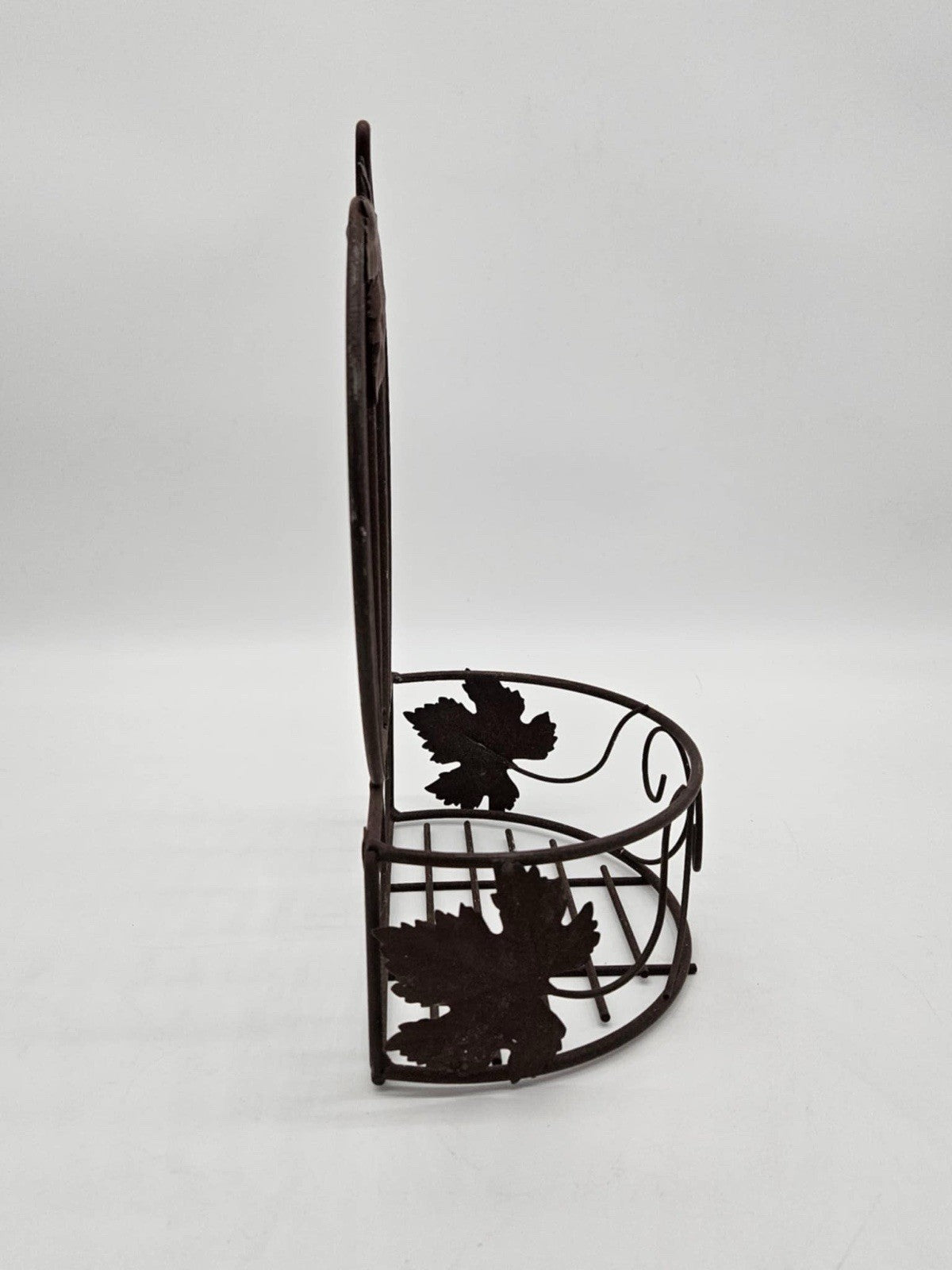 Heavy Metal/Iron Pumpkin Planter Wall Fall/Halloween Themed Home Decor W/Floral