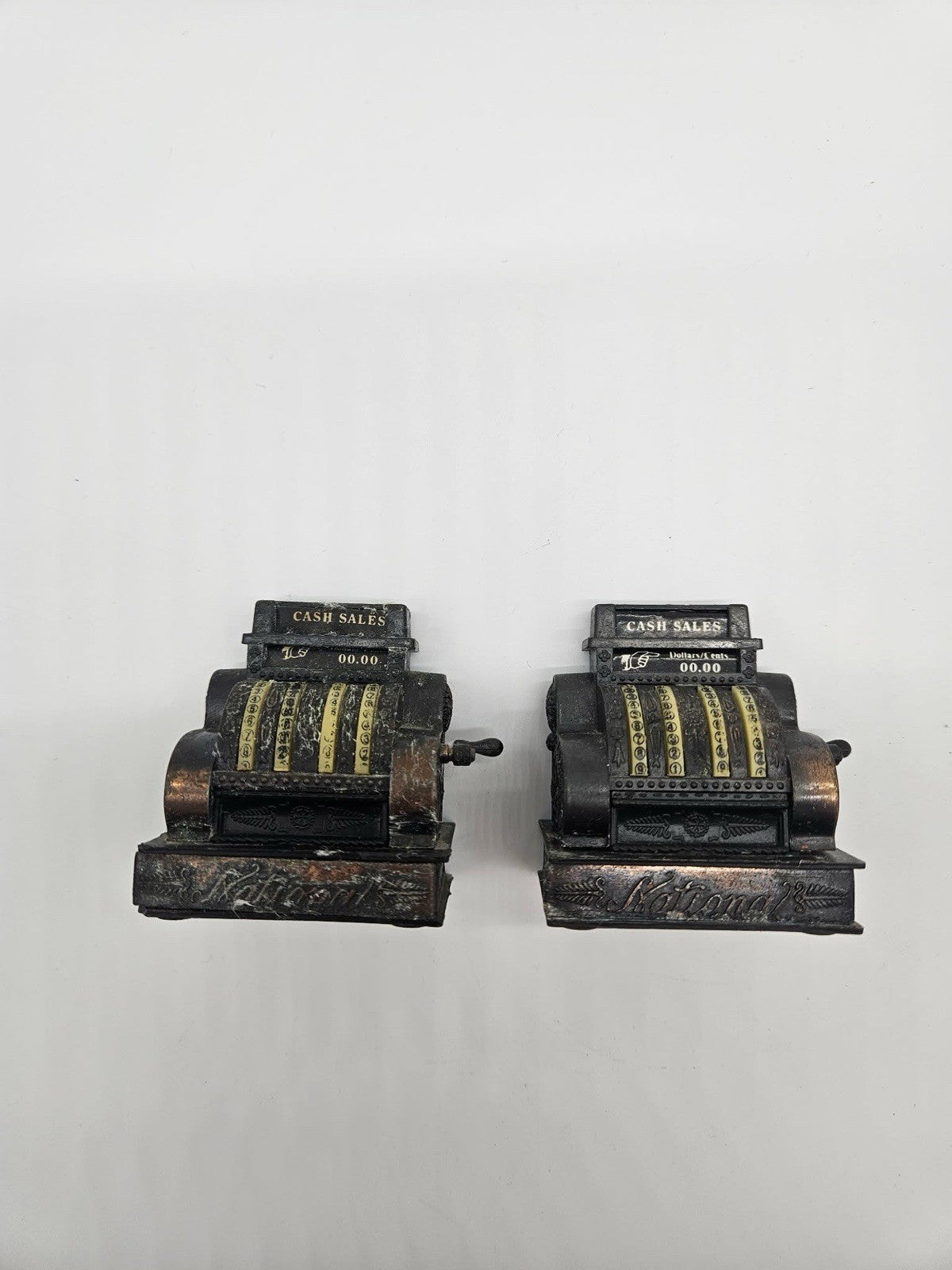 Vintage Miniature Slot Machine Pencil Sharpeners Lot of 3 Cash Register Style