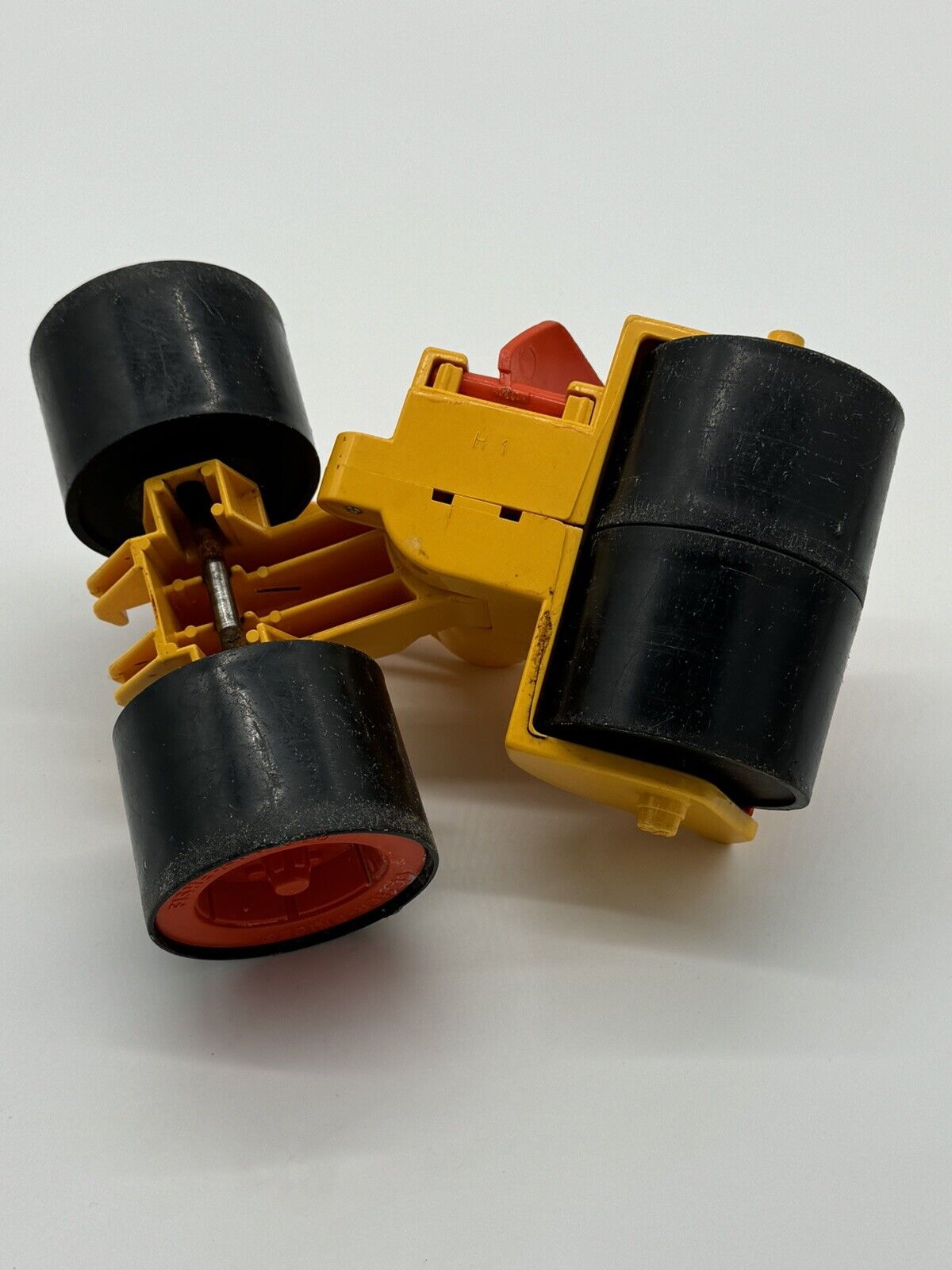 Vintage Fisher Price Steam Roller Side Blade Grader Jumbo Construction 1977 005