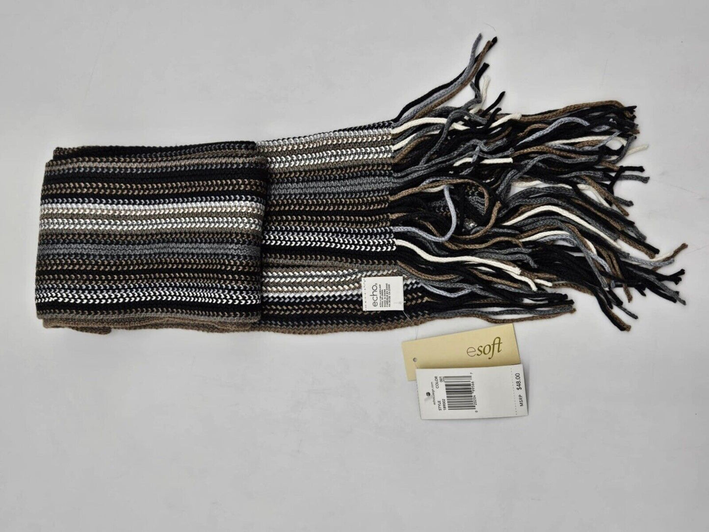 New Echo Design Striped Scarf Unisex