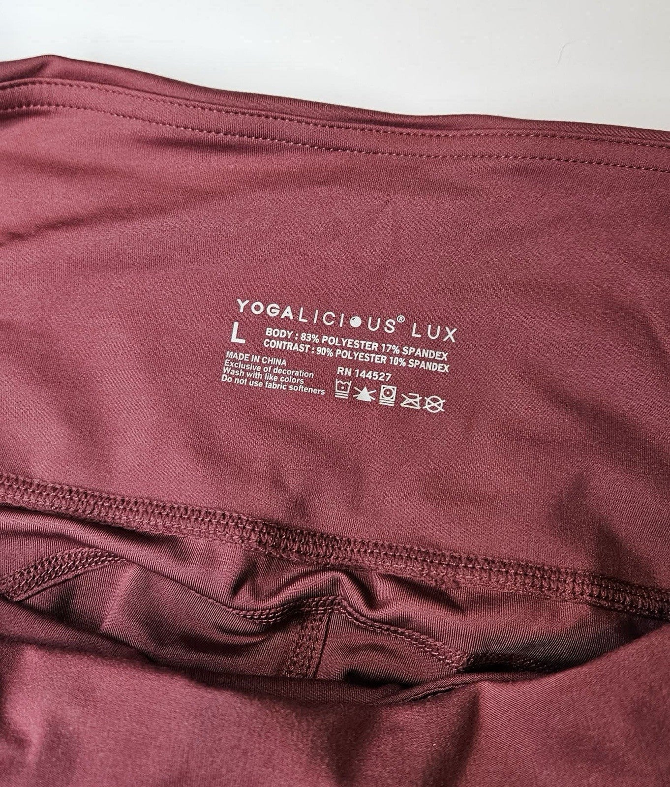 Yogalicious Dusty Rose Athletic Leggings with Pockets Size Small