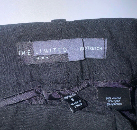 The Limited Ideal Stretch Black Business Casual Crop Pants Black Size 2