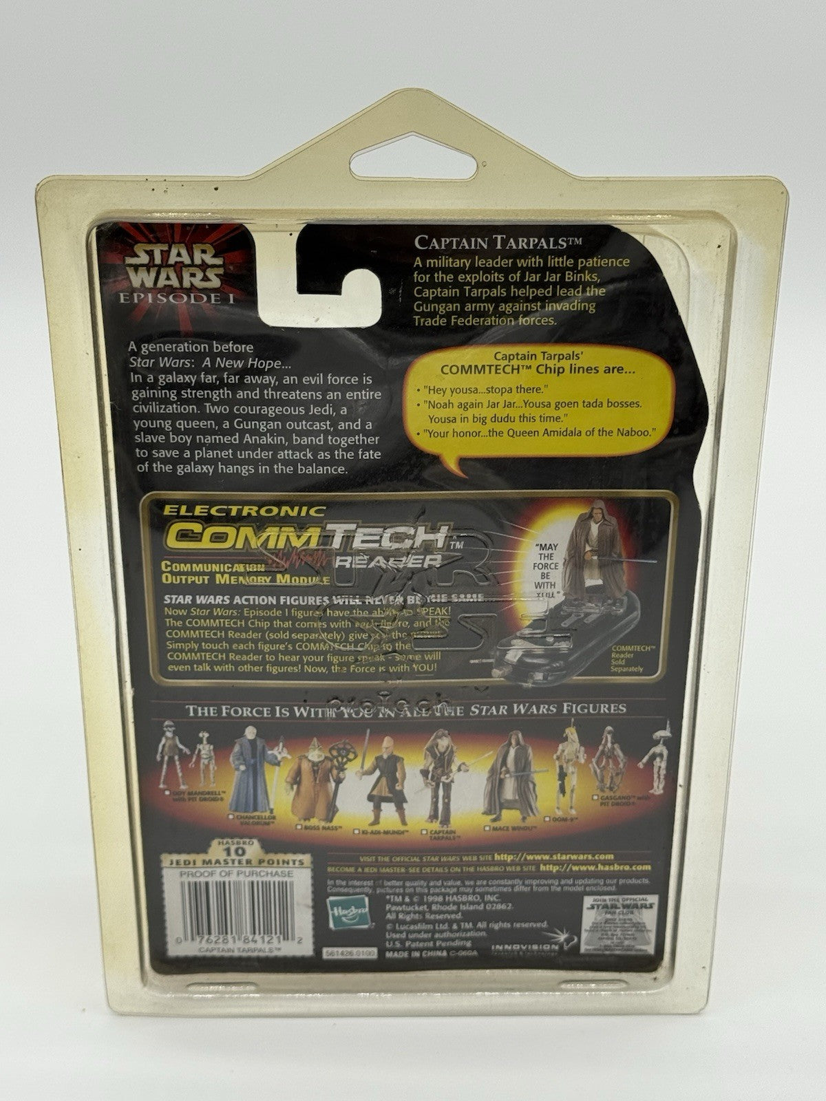 Star Wars Episode 1 CAPTAIN TARPALS w/Electropole action figure *CommTech* 1998