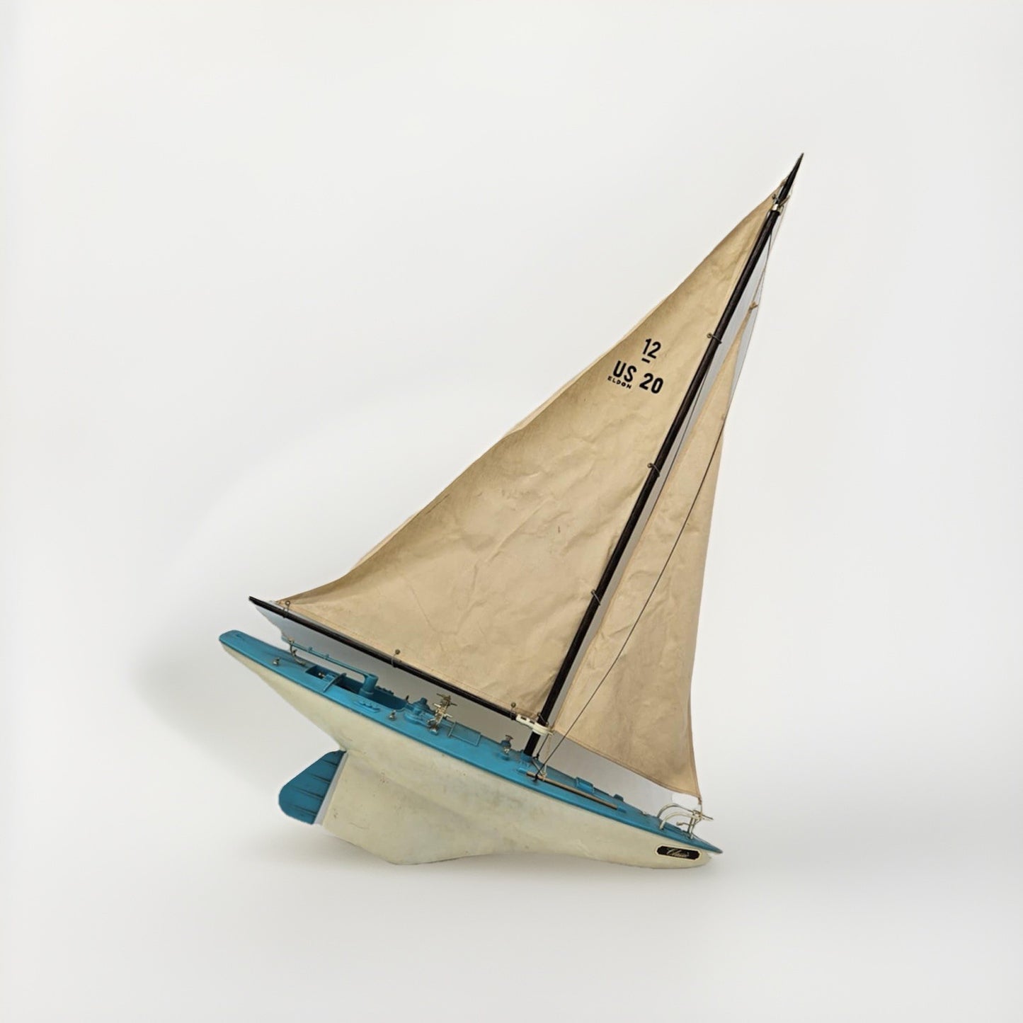 Vintage Collectable Don Q Rum Runner Yacht?? on Stand Sailing Boat Maritime