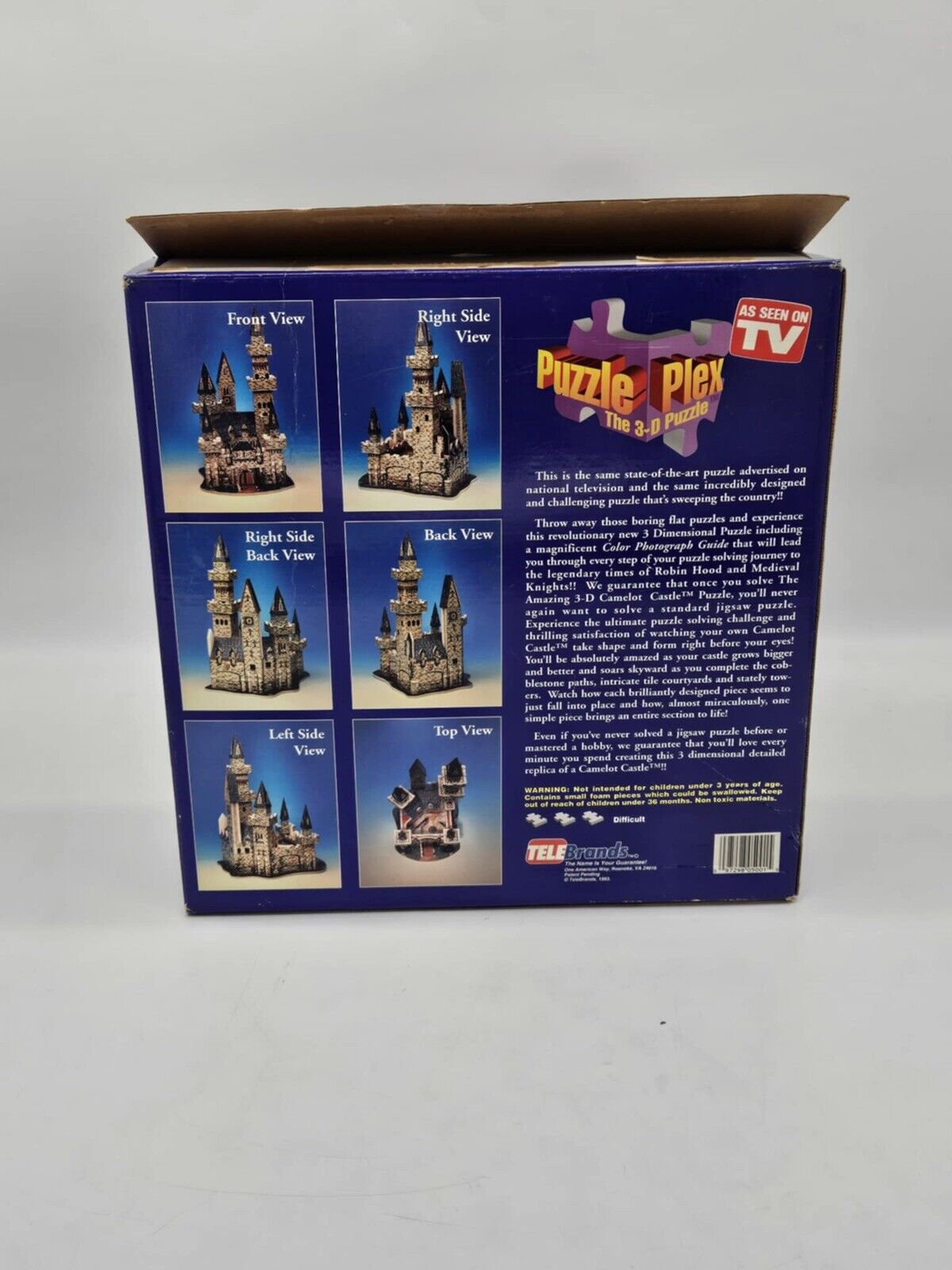 1993 AMAZING 3-D Puzzle Plex Castle Puzzle 500 pieces 17”