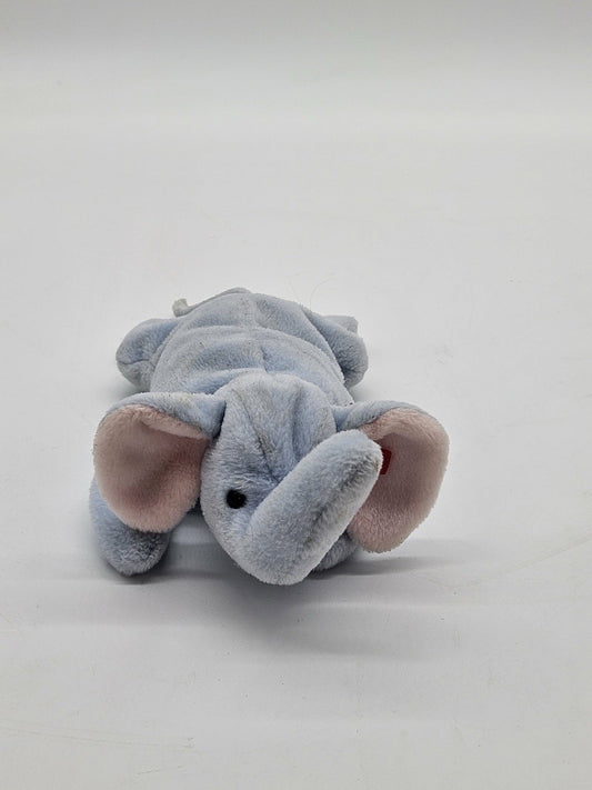 Ty Pillow Pals SQUIRT Elephant Baby Blue Plush 14" Vintage 1996  RARE