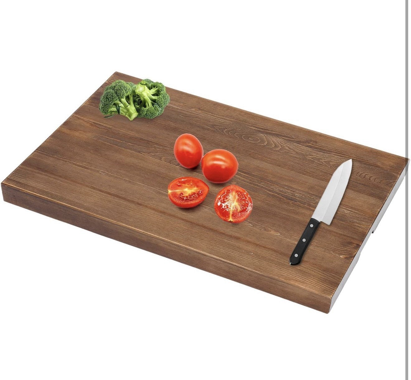Wooden Noodle Board Stove Cover with Handles for Gas and Electric Stoves