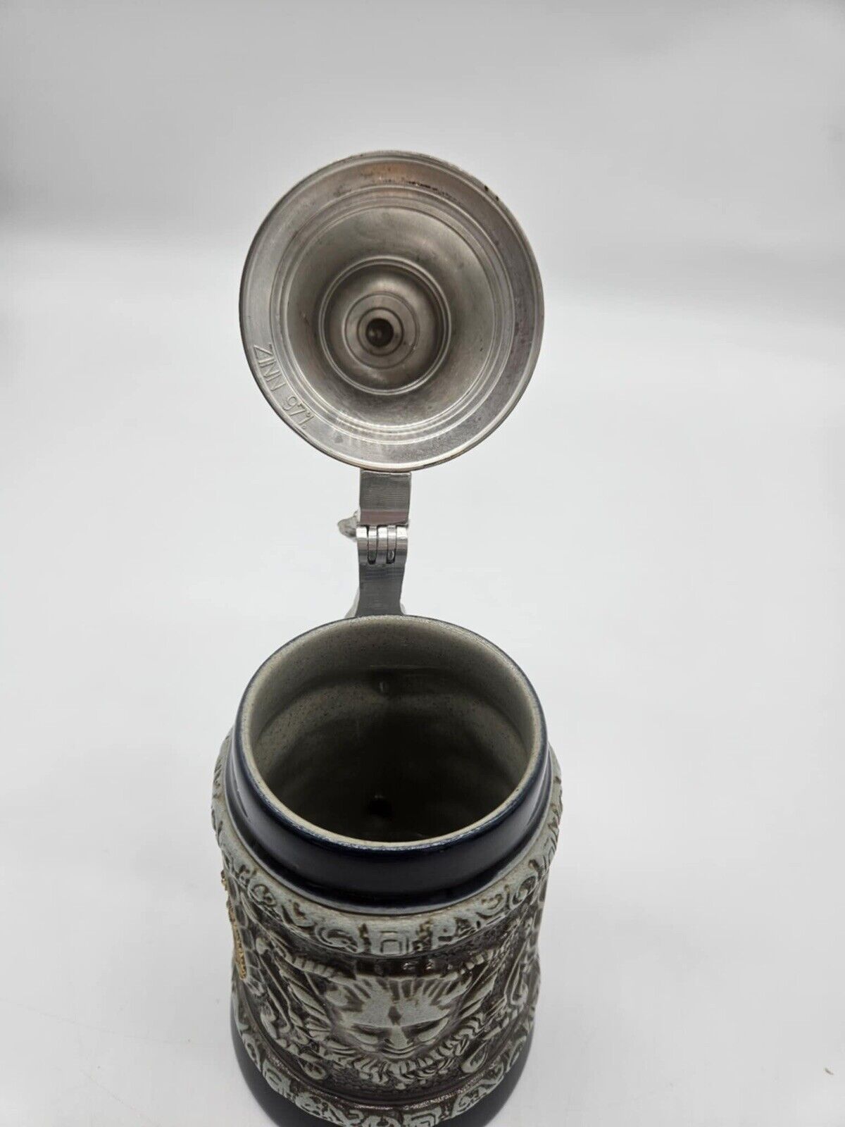 Vintage LE German Beer Stein with Golden Eagle Relief  Made in Germany (JB01)