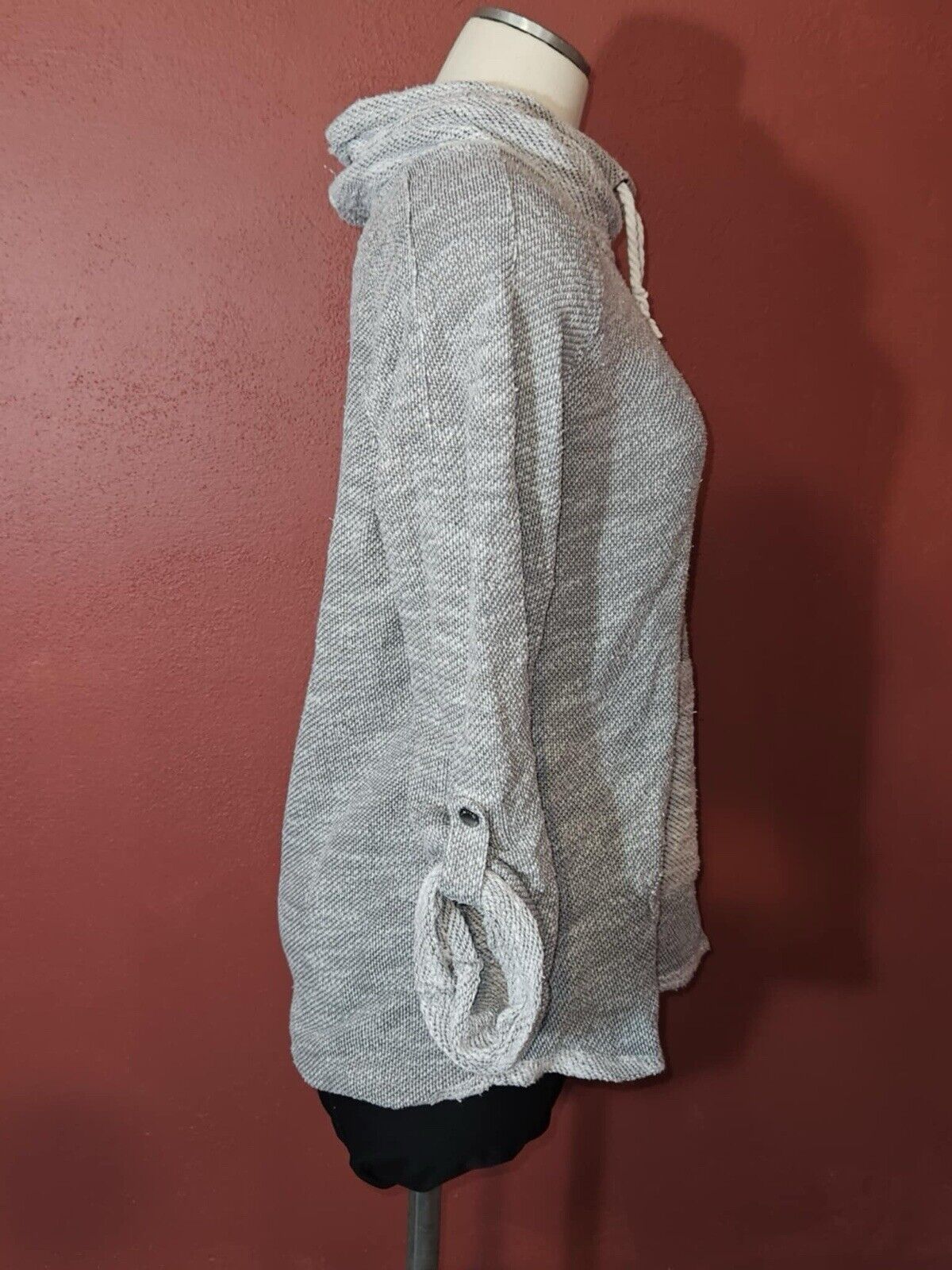 Calvin Klein Performance Quick Dry Sweater Cowl Neck Kangaroo Pocket Sz L