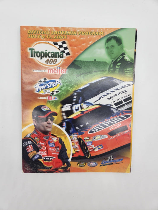 2004 TROPICANA 400 Souvenir PROGRAM Chicagoland Speedway July 9-11, 2004