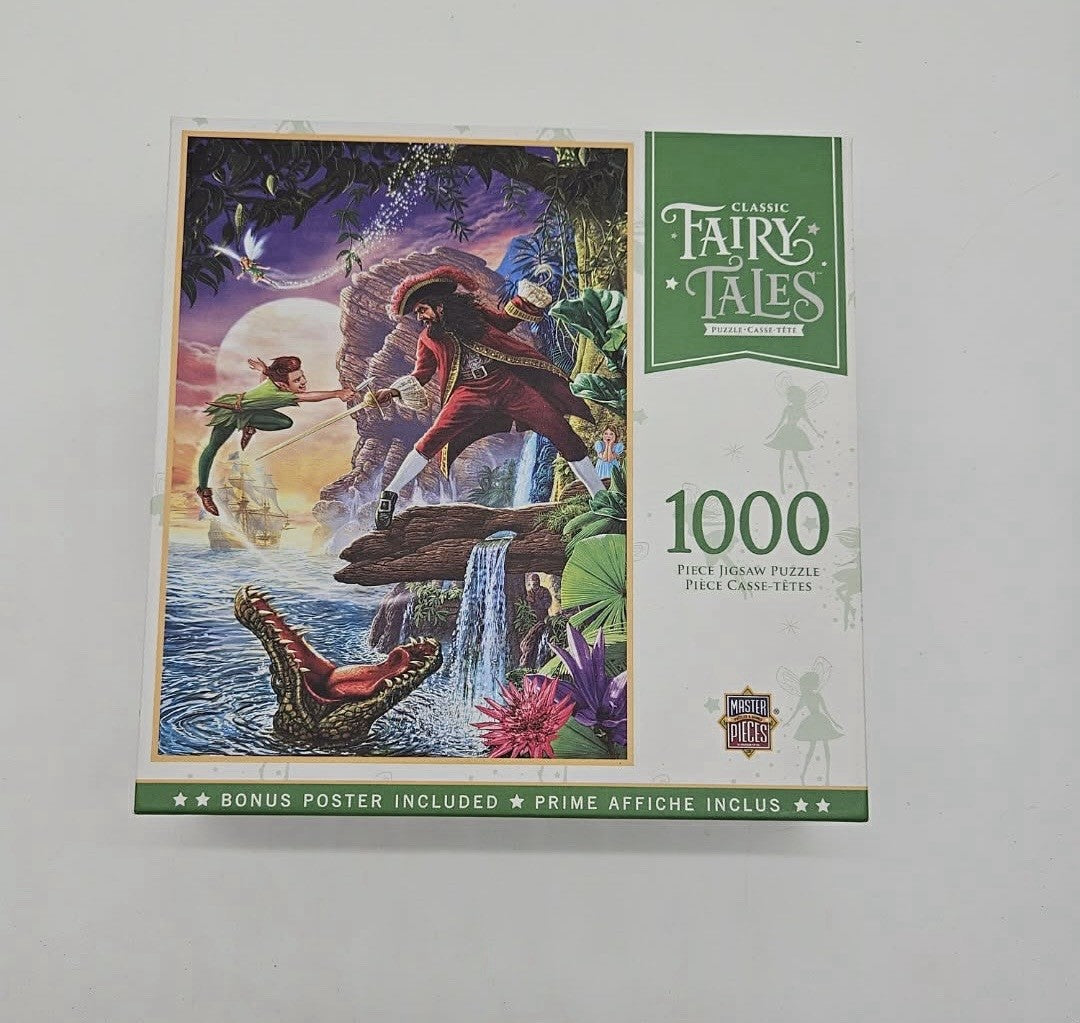Master Pieces 1000 Piece Jigsaw Puzzle FAIRY TALES - PETER PAN Complete