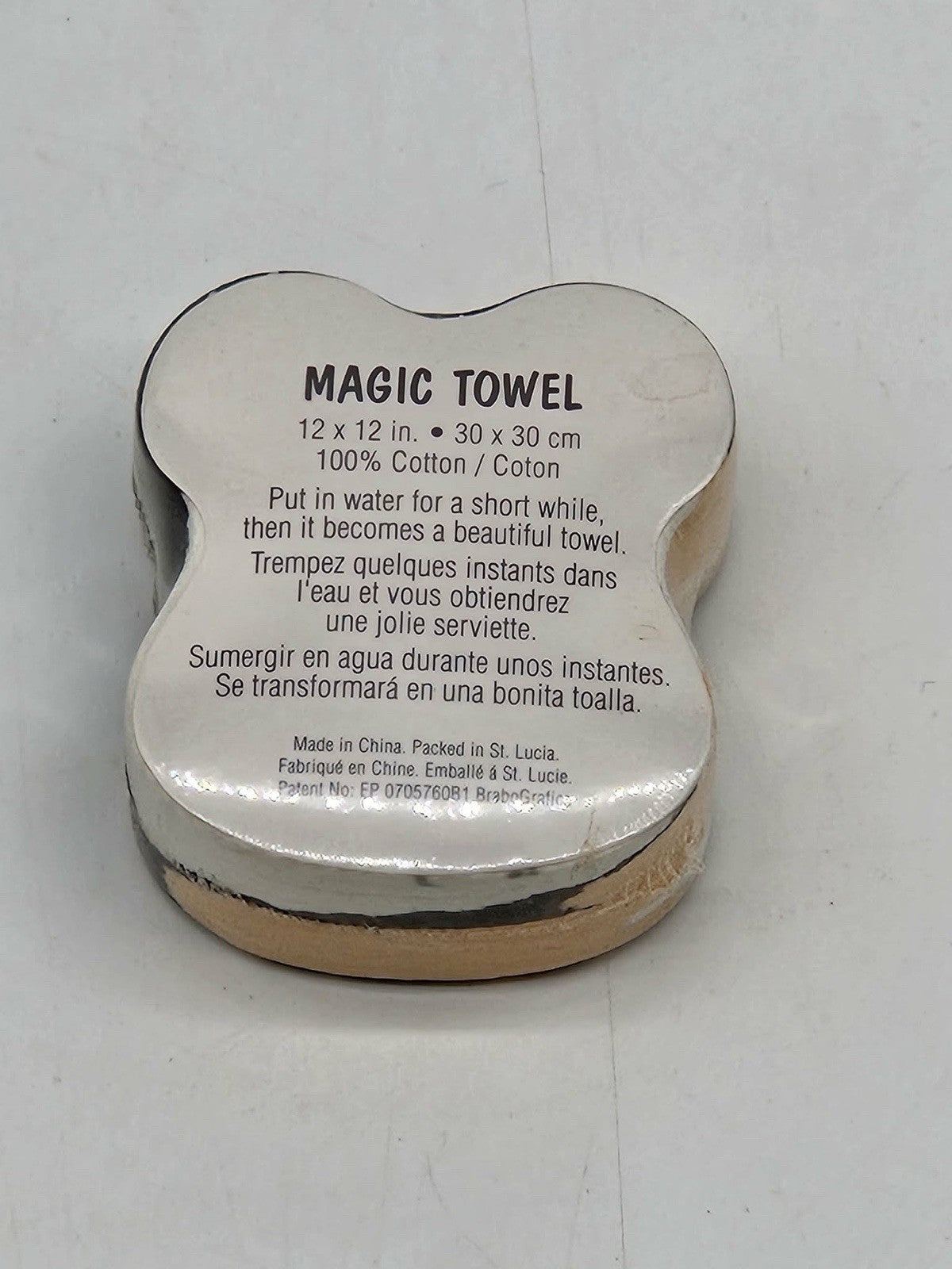 Vintage Disney Mickey Mouse Magic Towel Compressed Cotton 12x12
