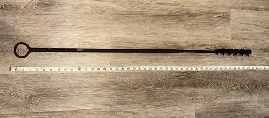 Antique Primitive Hand Forged Auger Manual Drill Bit Shipbuilding Tool