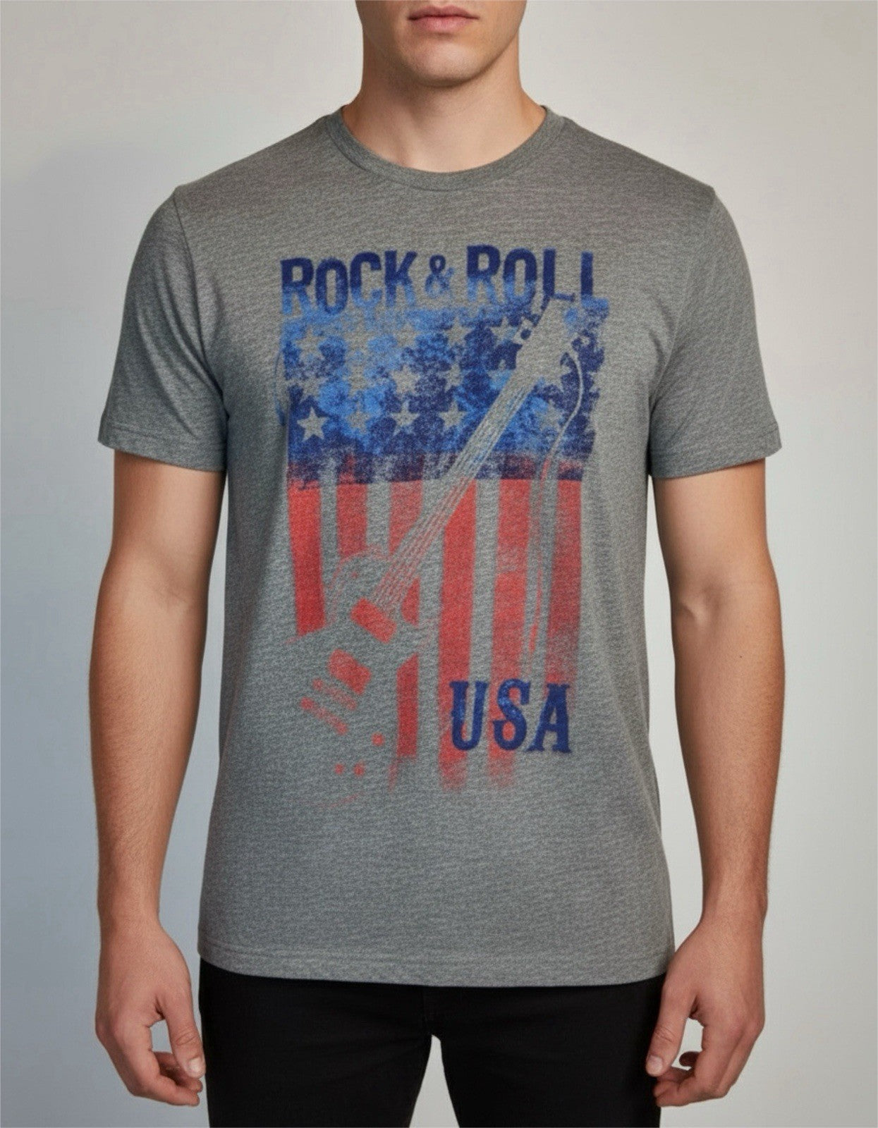 Rock & Roll USA Guitar Graphic Tee Shirt Men’s M