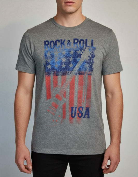 Rock & Roll USA Guitar Graphic Tee Shirt Men’s M