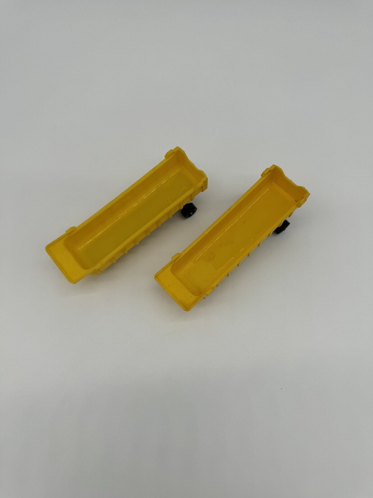 Lot of 2 Tootsie Toy Yellow Semi Trailers