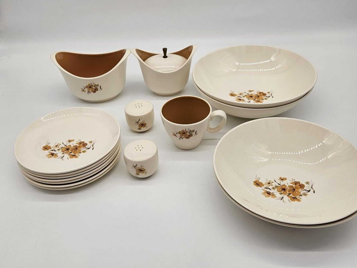 Autumn Taylor Smith and Taylor "Wood Rose" 16 Piece Dish Set USA 1930-1950’s