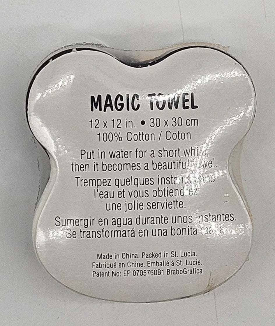Vintage Disney Mickey Mouse Magic Towel Compressed Cotton 12x12
