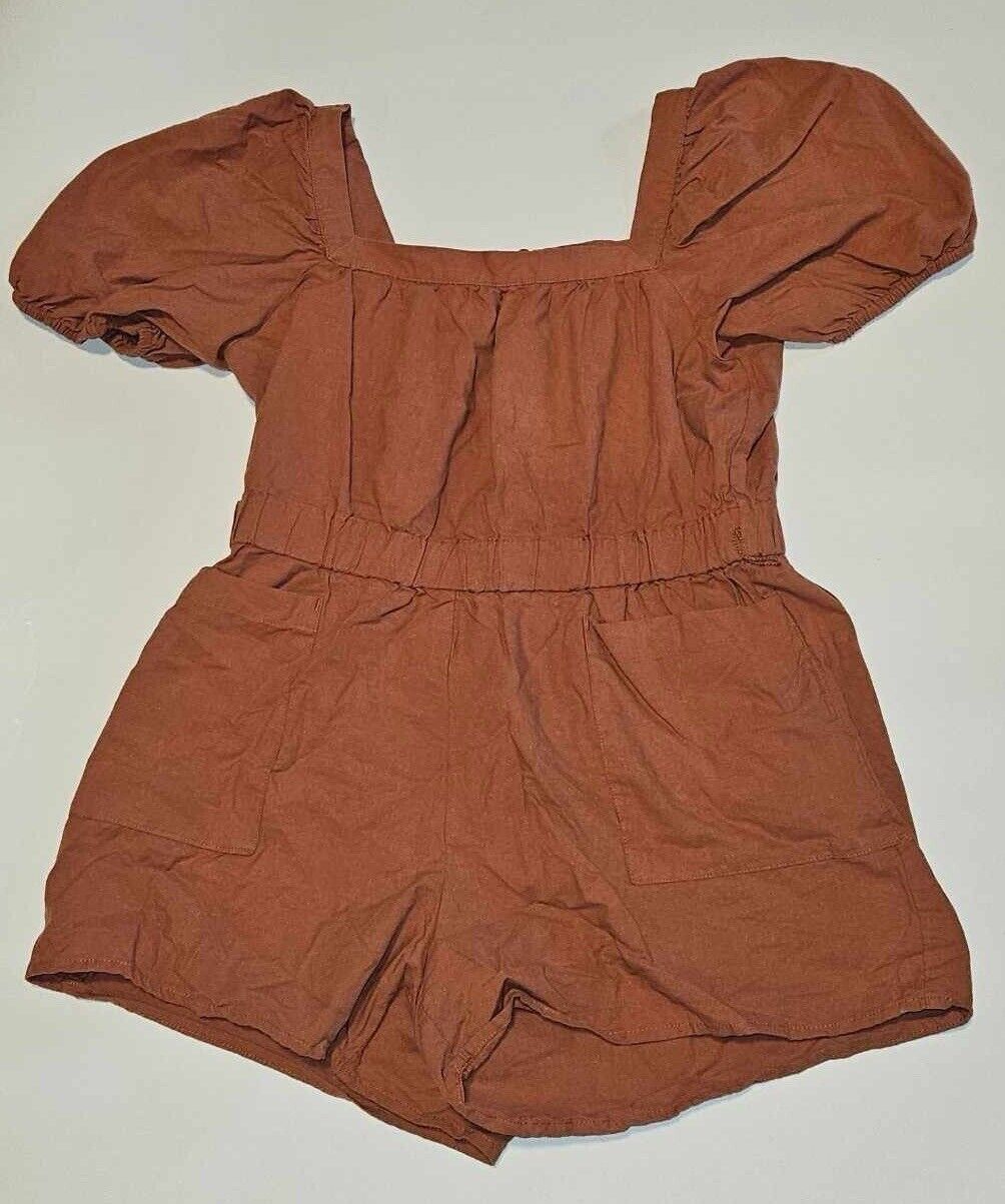 H&M Rust Brown / Orange Romper ~ Sz L US